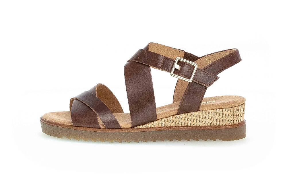 Gabor Comfort Sport Sandaletten in Übergrößen Braun 62.753.52 große Damenschuhe