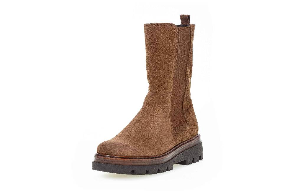 Gabor Comfort Sport Stiefel In Übergrößen Braun 72.751.41 Große Damenschuhe