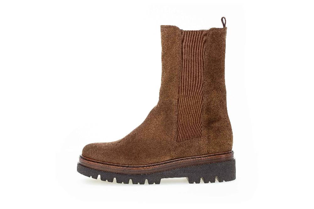 Gabor Comfort Sport Stiefel in Übergrößen Braun 72.751.41 große Damenschuhe