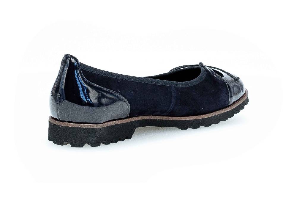 Gabor Fashion Ballerinas In Übergrößen Blau 24.100.36 Große Damenschuhe