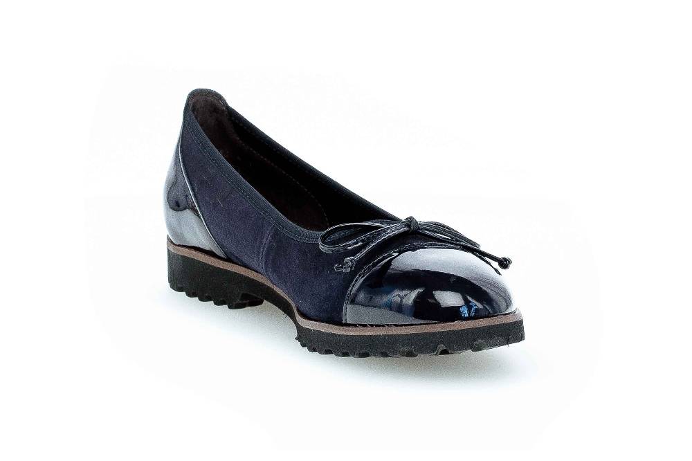 Gabor Fashion Ballerinas In Übergrößen Blau 24.100.36 Große Damenschuhe
