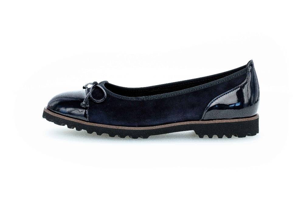 Gabor Fashion Ballerinas in Übergrößen Blau 24.100.36 große Damenschuhe