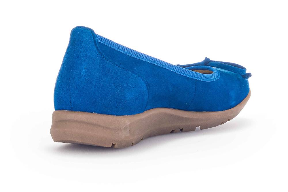 Gabor Fashion Ballerinas In Übergrößen Blau 24.171.18 Große Damenschuhe