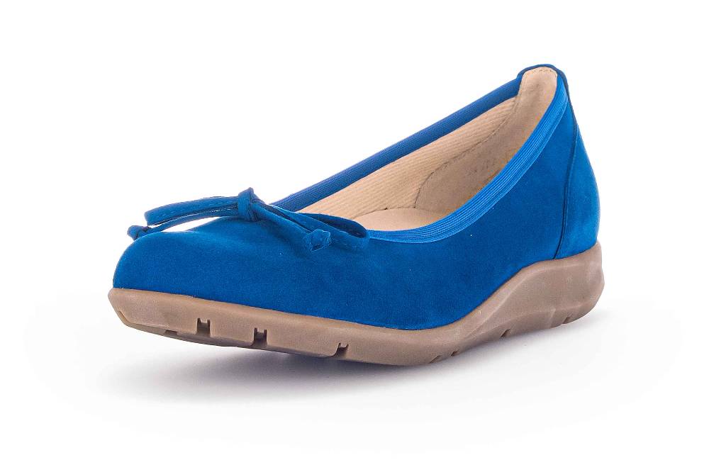 Gabor Fashion Ballerinas In Übergrößen Blau 24.171.18 Große Damenschuhe