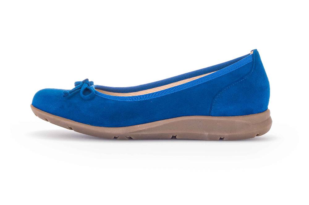 Gabor Fashion Ballerinas in Übergrößen Blau 24.171.18 große Damenschuhe