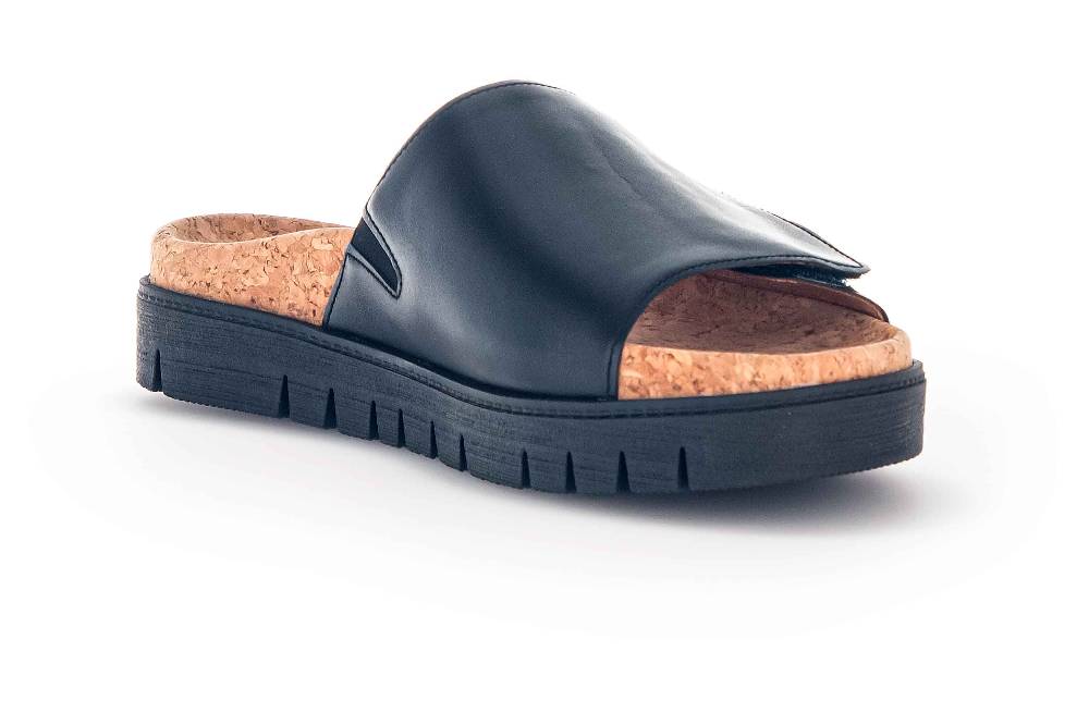 Gabor Fashion Pantoletten In Übergrößen Schwarz 23.741.27 Große Damenschuhe
