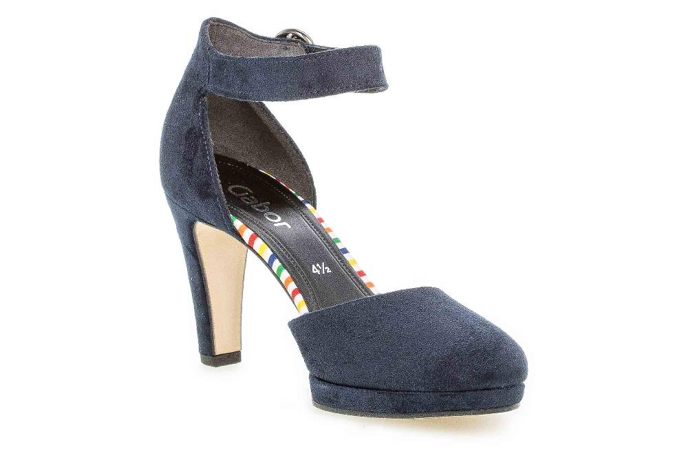 Gabor Fashion Pumps In Übergrößen Blau 41.372.36 Große Damenschuhe
