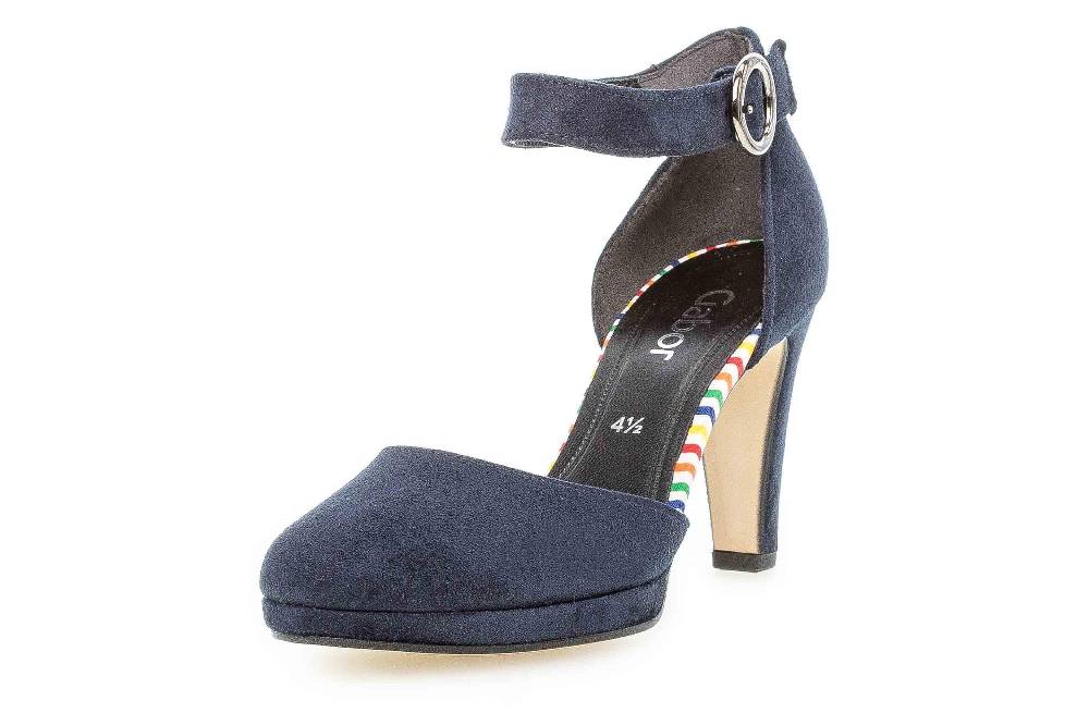 Gabor Fashion Pumps In Übergrößen Blau 41.372.36 Große Damenschuhe