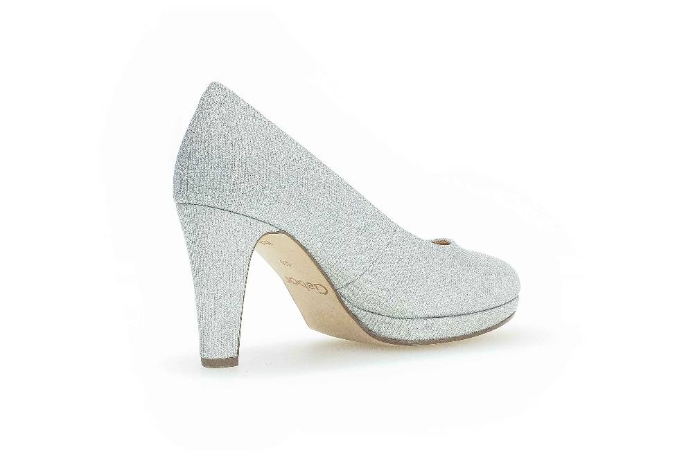 Gabor Fashion Pumps In Übergrößen Silber 01.270.60 Große Damenschuhe