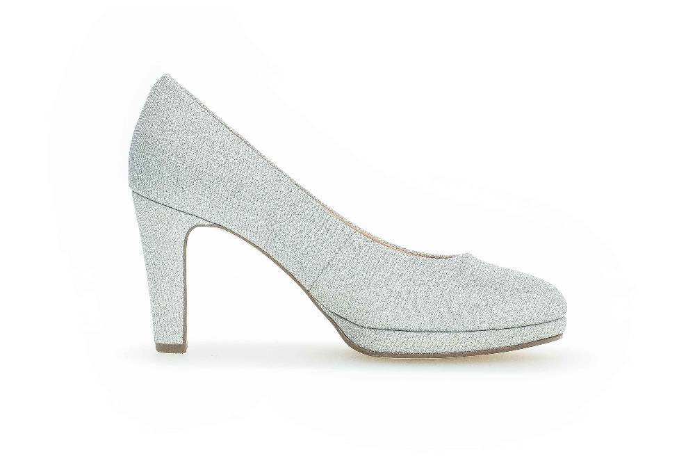 Gabor Fashion Pumps In Übergrößen Silber 01.270.60 Große Damenschuhe