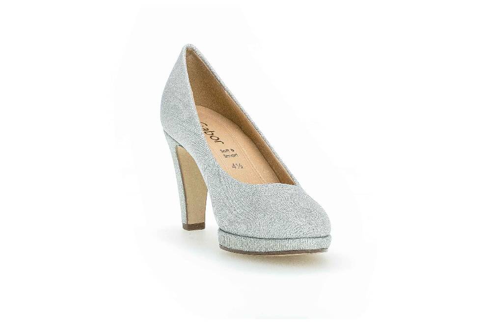 Gabor Fashion Pumps In Übergrößen Silber 01.270.60 Große Damenschuhe
