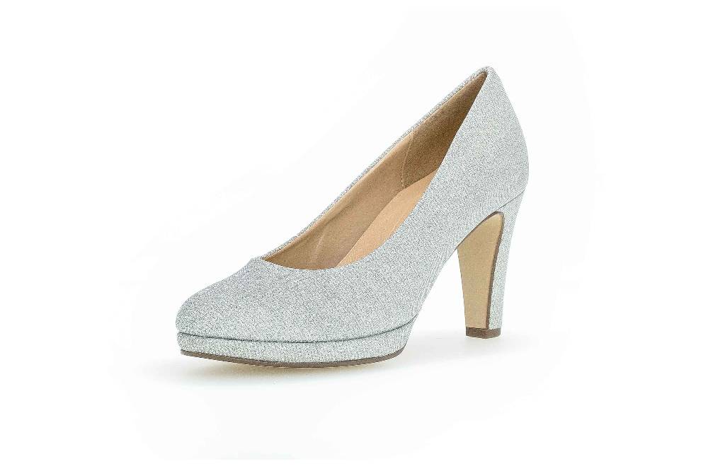 Gabor Fashion Pumps In Übergrößen Silber 01.270.60 Große Damenschuhe