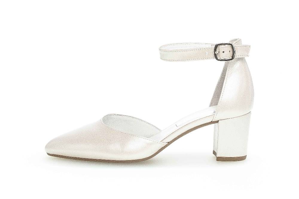Gabor Fashion Pumps in Übergrößen Weiß 21.340.60 große Damenschuhe