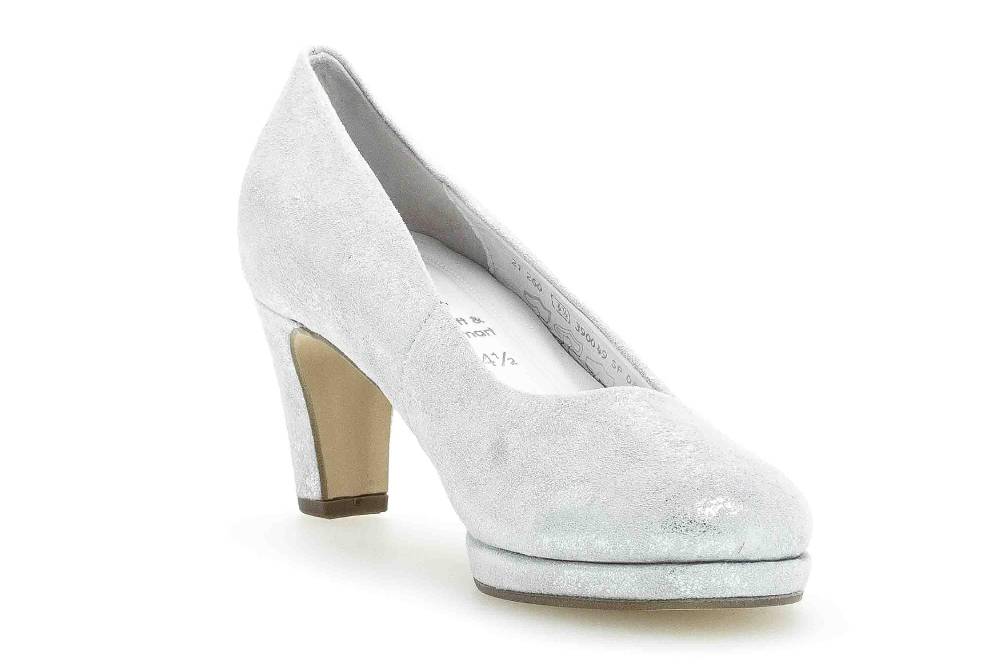 Gabor Fashion Pumps In Übergrößen Weiß 41.260.61 Große Damenschuhe
