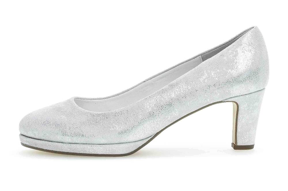 Gabor Fashion Pumps in Übergrößen Weiß 41.260.61 große Damenschuhe