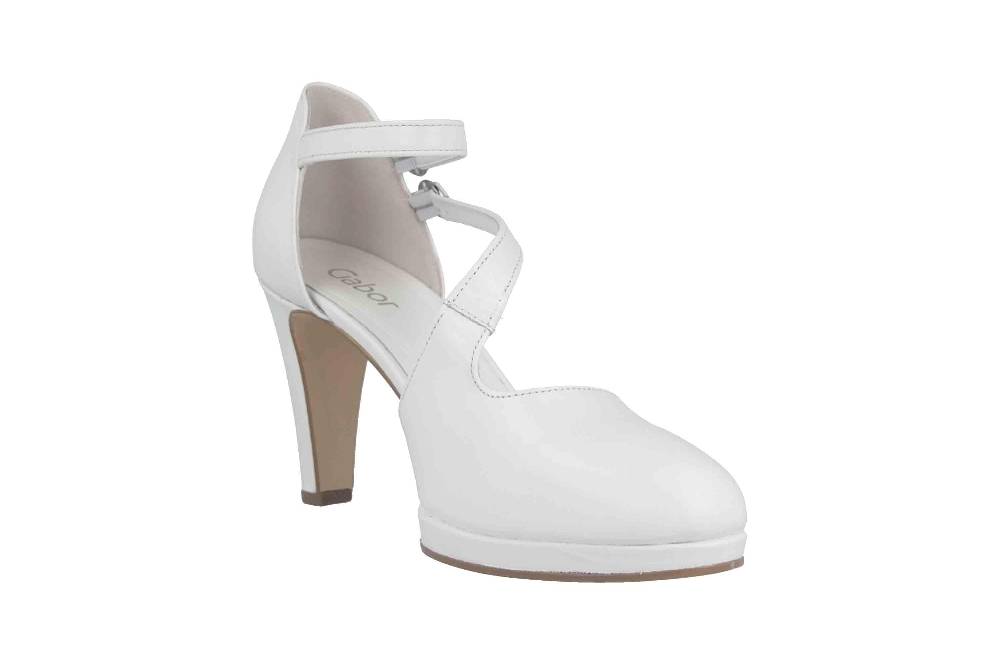 Gabor Fashion Pumps In Übergrößen Weiß 41.370.21 Große Damenschuhe