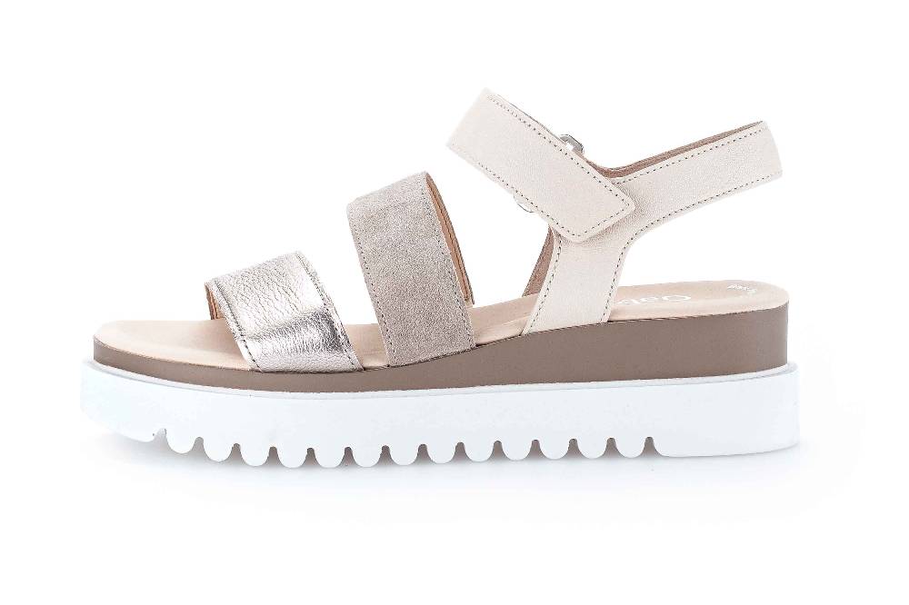 Gabor Fashion Sandaletten in Übergrößen Grau 24.610.62 große Damenschuhe