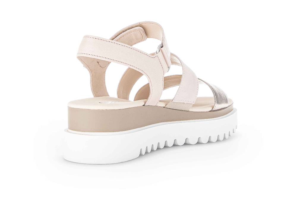 Gabor Fashion Sandaletten In Übergrößen Rosa 24.610.60 Große Damenschuhe