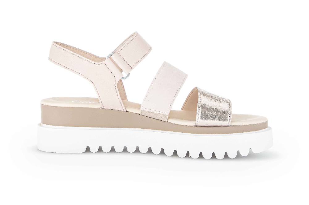 Gabor Fashion Sandaletten In Übergrößen Rosa 24.610.60 Große Damenschuhe