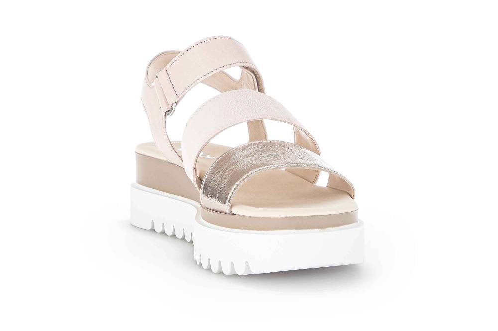 Gabor Fashion Sandaletten In Übergrößen Rosa 24.610.60 Große Damenschuhe