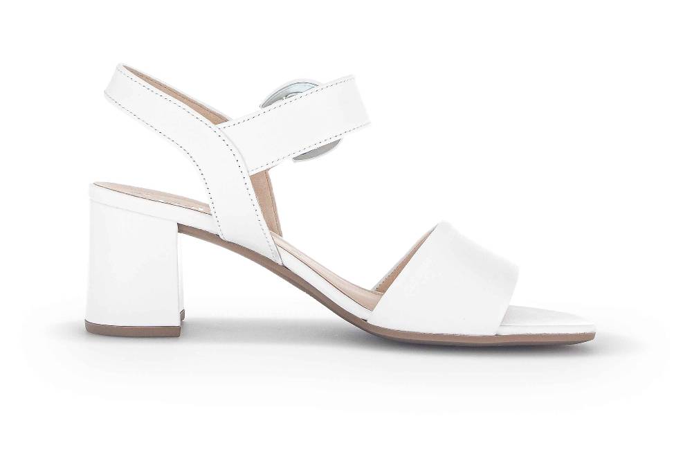 Gabor Fashion Sandaletten In Übergrößen Weiß 21.710.21 Große Damenschuhe