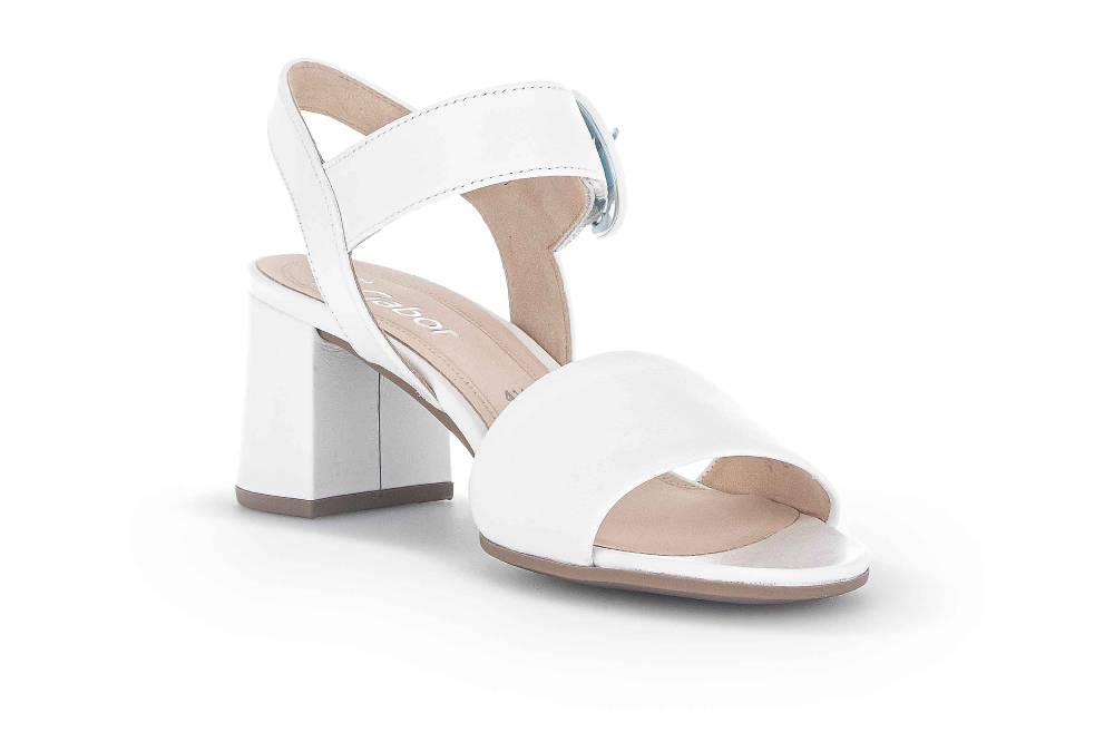 Gabor Fashion Sandaletten In Übergrößen Weiß 21.710.21 Große Damenschuhe