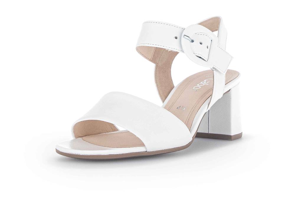 Gabor Fashion Sandaletten In Übergrößen Weiß 21.710.21 Große Damenschuhe