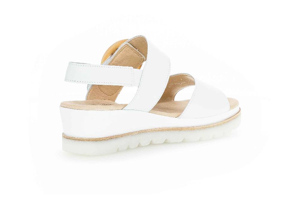 Gabor Fashion Sandaletten In Übergrößen Weiß 24.645.21 Große Damenschuhe