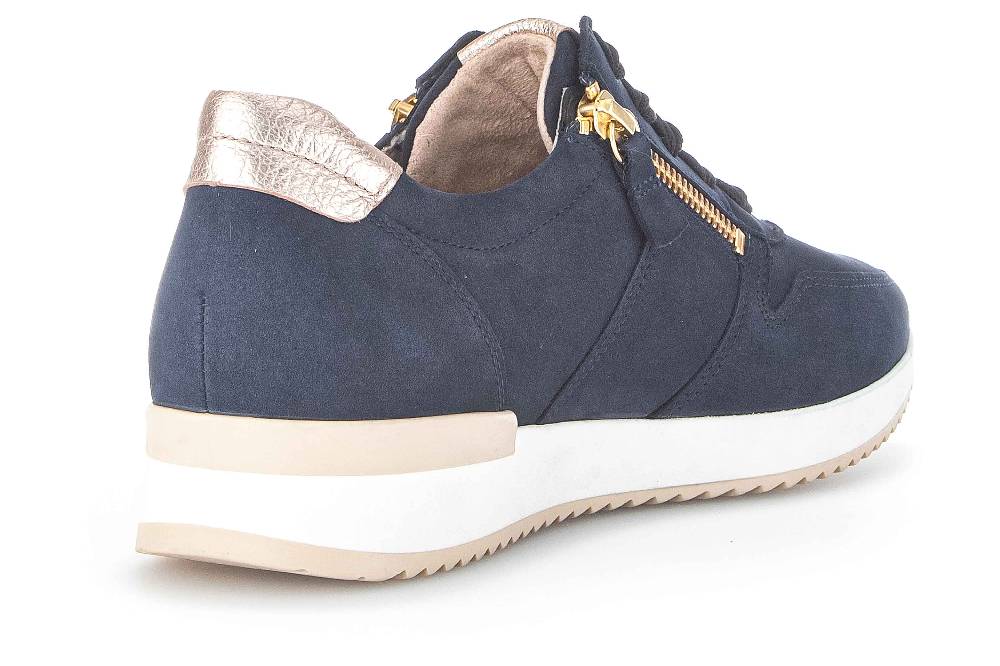 Gabor Fashion Sneaker In Übergrößen Blau 23.420.16 Große Damenschuhe