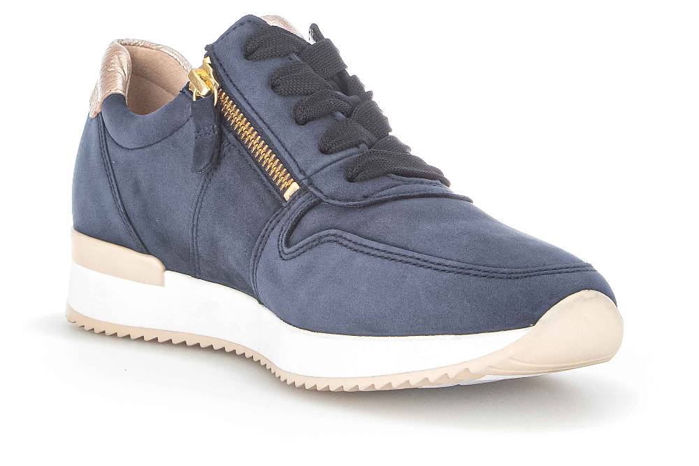 Gabor Fashion Sneaker In Übergrößen Blau 23.420.16 Große Damenschuhe