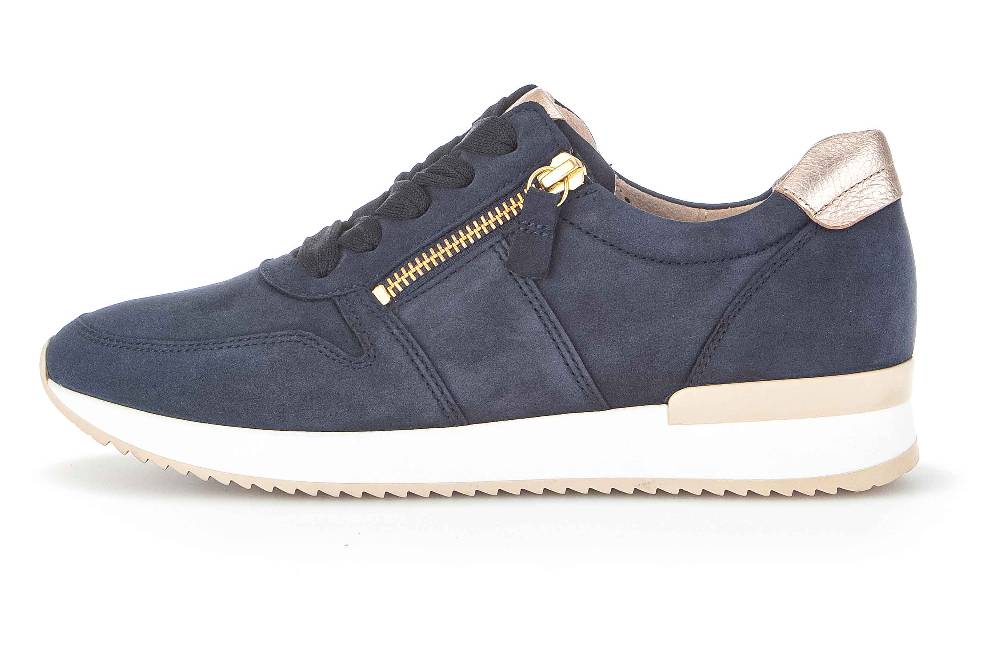 Gabor Fashion Sneaker in Übergrößen Blau 23.420.16 große Damenschuhe