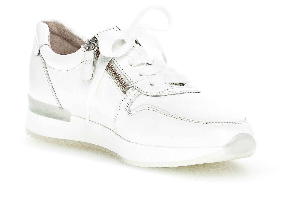 Gabor Fashion Sneaker In Übergrößen Weiß 23.420.21 Große Damenschuhe