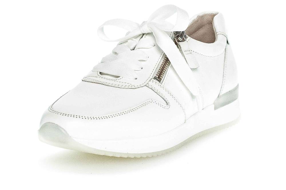 Gabor Fashion Sneaker In Übergrößen Weiß 23.420.21 Große Damenschuhe