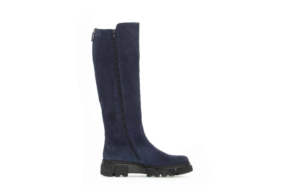 Gabor Fashion Stiefel In Übergrößen Blau 71.739.10 Große Damenschuhe