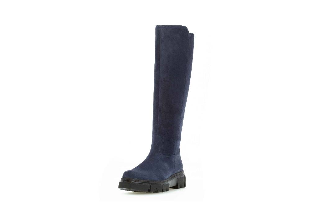 Gabor Fashion Stiefel In Übergrößen Blau 71.739.10 Große Damenschuhe