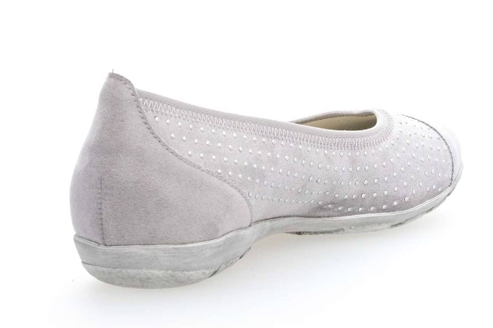 Gabor Gabor Casual Ballerina In Übergrößen Grau 84.163.49 Große Damenschuhe