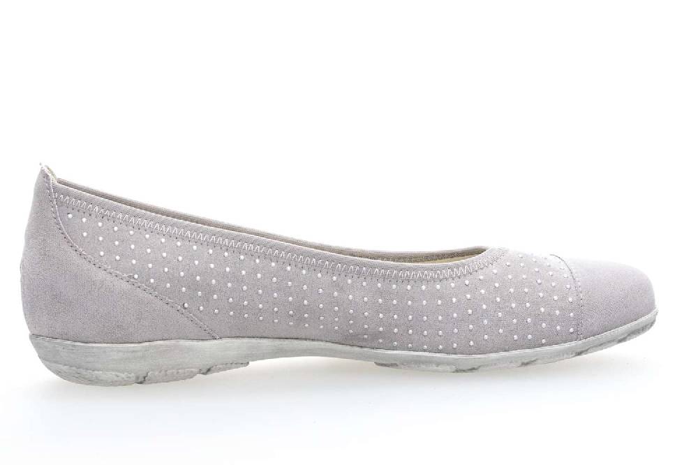 Gabor Gabor Casual Ballerina In Übergrößen Grau 84.163.49 Große Damenschuhe