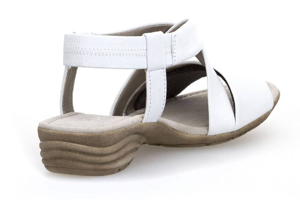 Gabor Gabor Casual Sandalette In Übergrößen Weiß 84.550.21 Große Damenschuhe