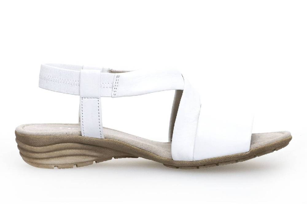 Gabor Gabor Casual Sandalette In Übergrößen Weiß 84.550.21 Große Damenschuhe