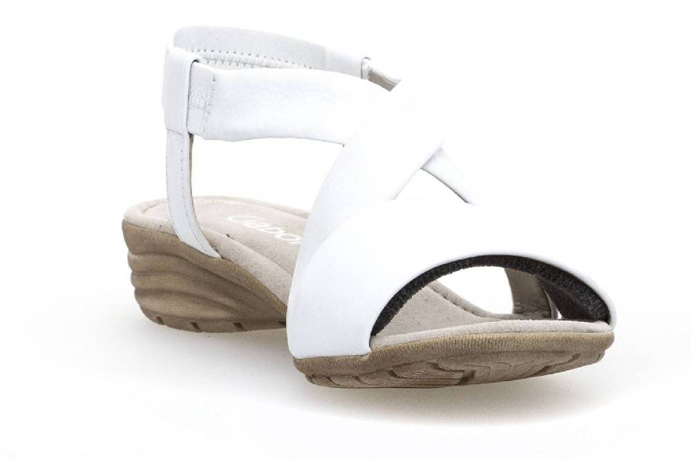 Gabor Gabor Casual Sandalette In Übergrößen Weiß 84.550.21 Große Damenschuhe