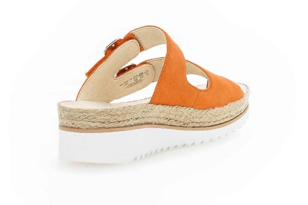 Gabor Jollys Pantoletten In Übergrößen Orange 43.722.12 Große Damenschuhe