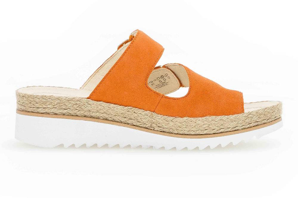 Gabor Jollys Pantoletten In Übergrößen Orange 43.722.12 Große Damenschuhe
