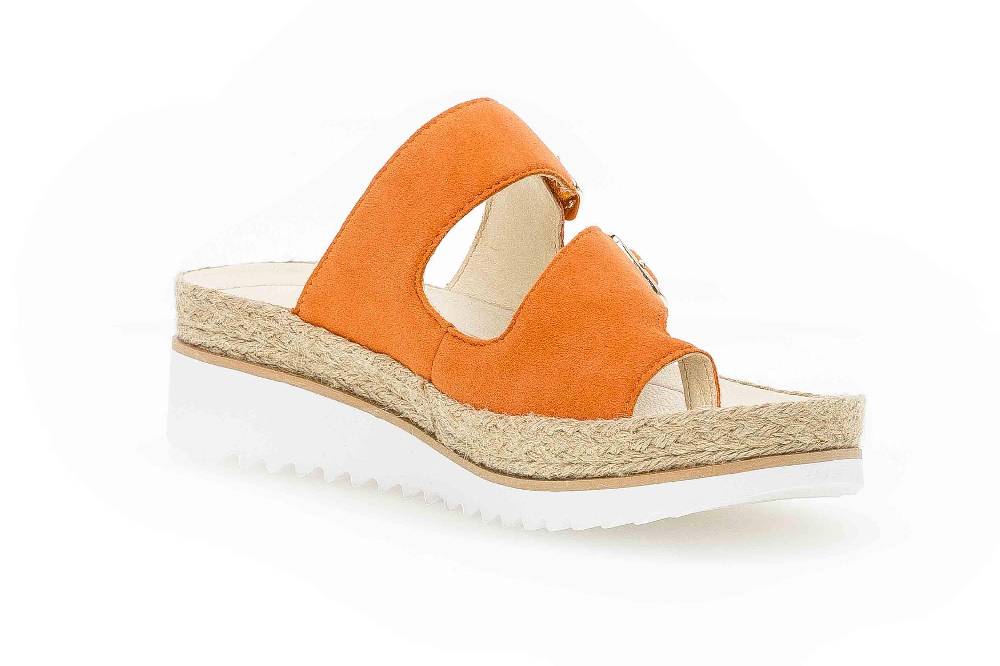 Gabor Jollys Pantoletten In Übergrößen Orange 43.722.12 Große Damenschuhe