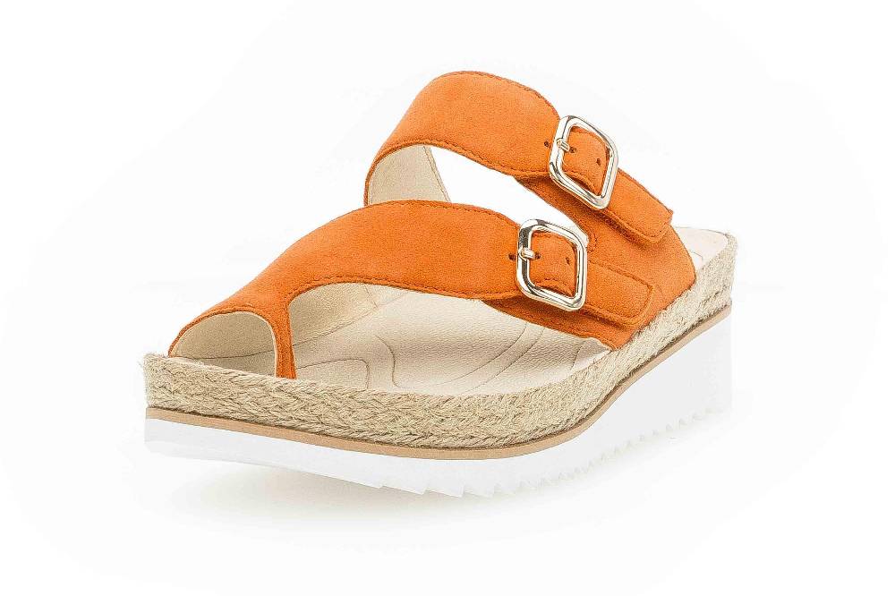Gabor Jollys Pantoletten In Übergrößen Orange 43.722.12 Große Damenschuhe