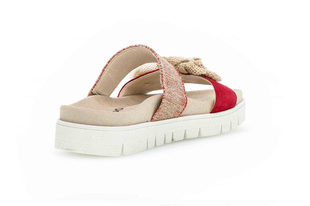 Gabor Jollys Pantoletten In Übergrößen Rot 43.746.15 Große Damenschuhe