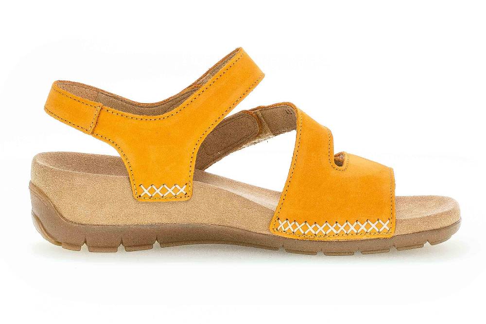 Gabor Jollys Sandaletten In Übergrößen Gelb 43.734.33 Große Damenschuhe