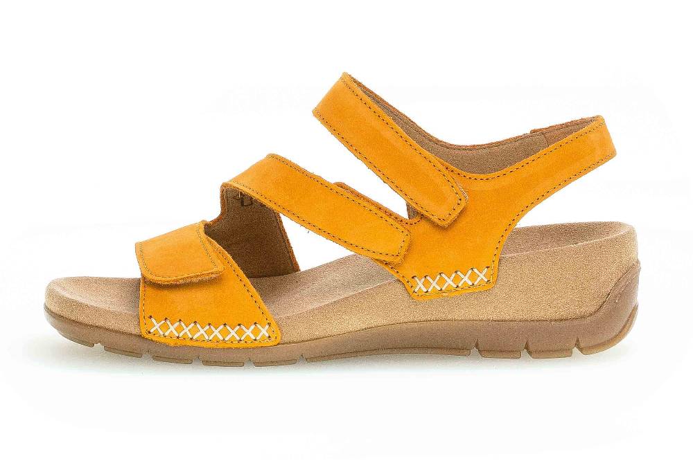 Gabor Jollys Sandaletten in Übergrößen Gelb 43.734.33 große Damenschuhe