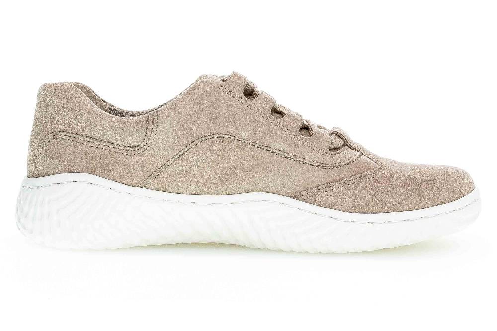 Gabor Jollys Sneaker In Übergrößen Beige 43.380.12 Große Damenschuhe