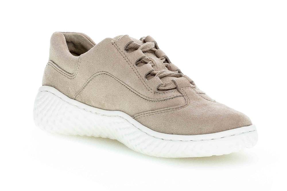 Gabor Jollys Sneaker In Übergrößen Beige 43.380.12 Große Damenschuhe