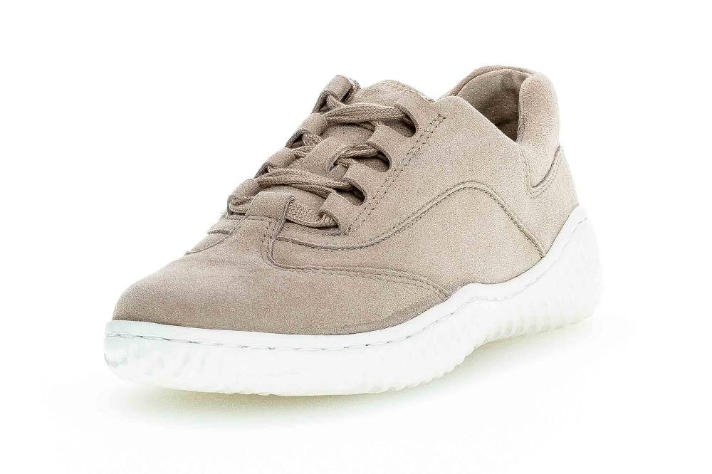 Gabor Jollys Sneaker In Übergrößen Beige 43.380.12 Große Damenschuhe